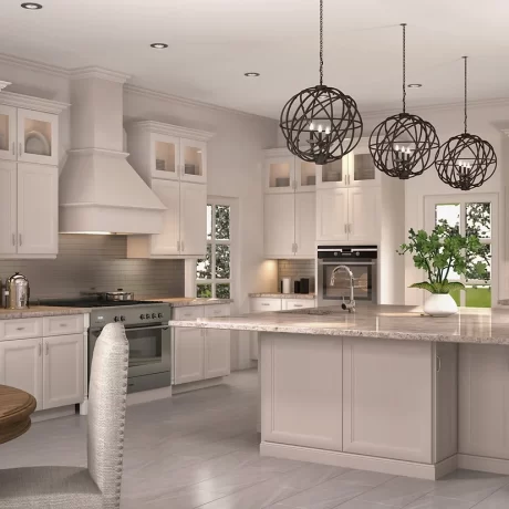 Timeless Elegance in Rich Wood Tone Cabinets