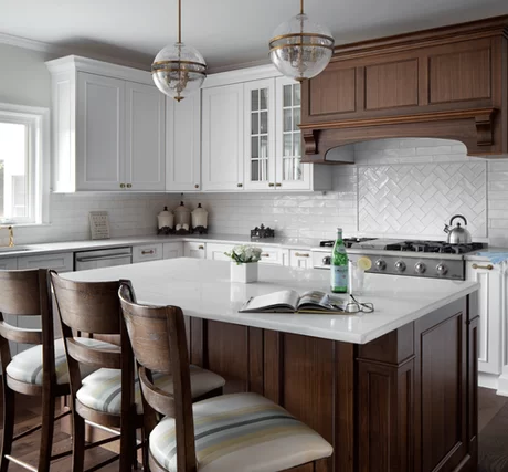 St. Martin Ridgewoord Bright White & Natural Walnut