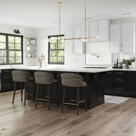 Elegant Black Cabinets for Modern and Intimate Kitchens