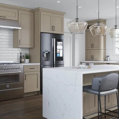 Modern Beige Cabinets with Grey Undertones