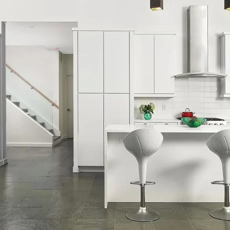 Contemporary Cabinets with Satiny Lacquer Finish