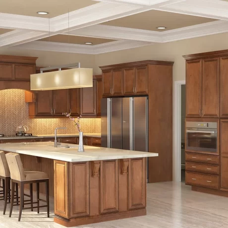 Exquisite Solid Birch Cabinets with Hand-Glazed Finish