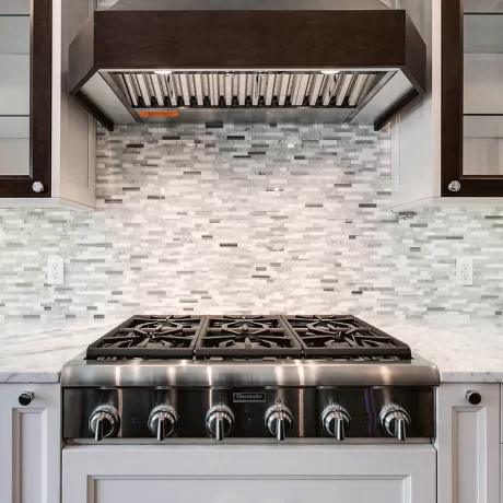 St. Martin Bellrose Bright White & Cherry Chestnut Kitchen Cabinets: Rustic Elegance with Modern Accents