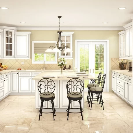 Vintage-Inspired Cabinets with Subtle Elegance