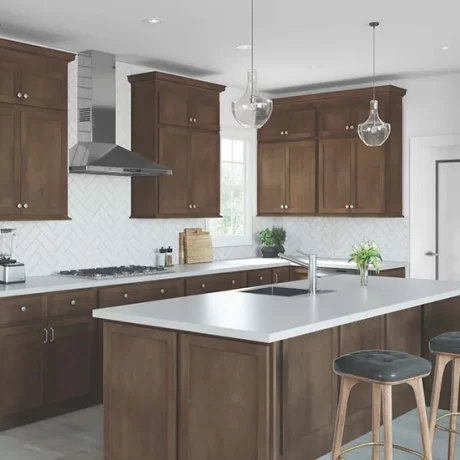 Cocoa-Colored Cabinets for Timeless Beauty