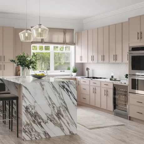 Versatile Beige Cabinets with 3/4" Shaker Style Rail