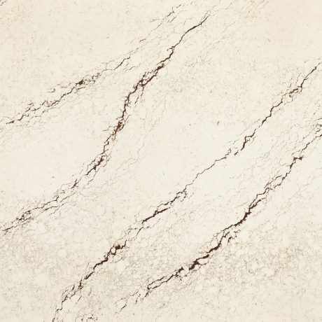 Cashel™: Energetic Burgundy Veins on Warm White - Kitchen Countertop