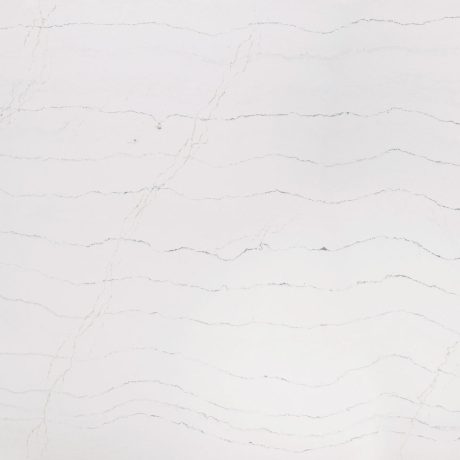 Ella™: Dimensional Dove-Gray Streams on Cloudy Marble - Kitchen Countertop