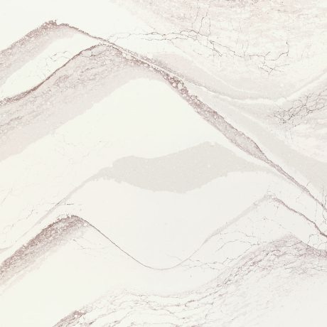 Hailey™: Cascading Veins and Aubergine Colorways on Crisp White - Kitchen Countertop