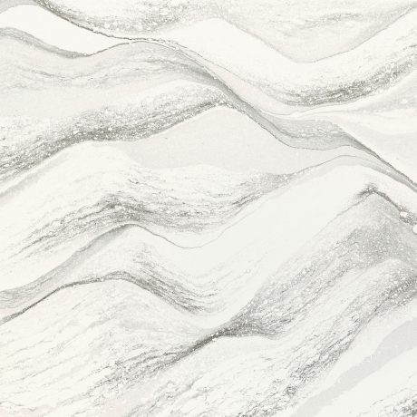 Harlow™: Warm Black-Brown Cascading Veining on Crisp White - Kitchen Countertop