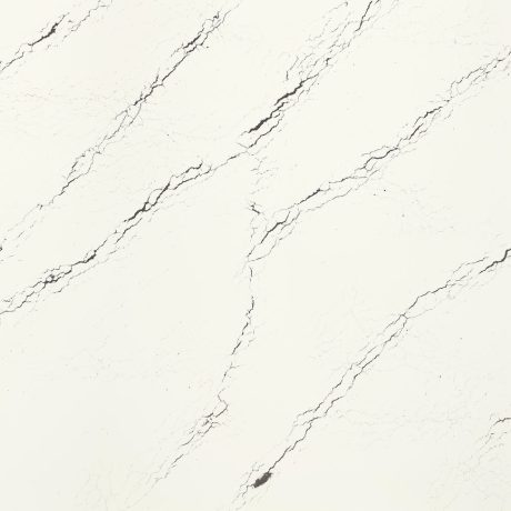 Inverness Platinum™: Ash and Silver Veins on Cool White - Kitchen Countertop