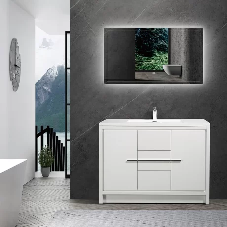 iStyle V9019 Allier Series Standing Vanity & Acrylic Basin Sink